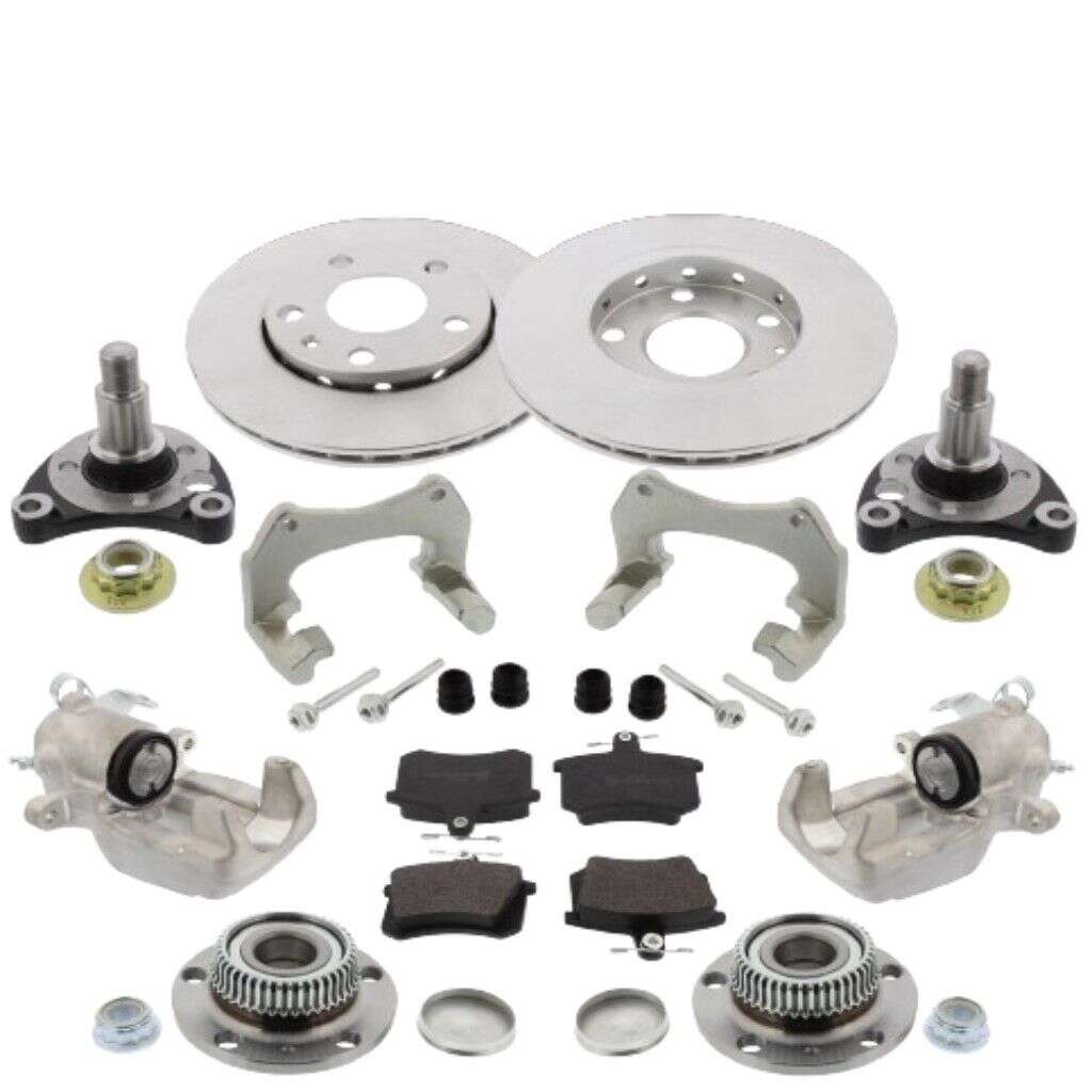VW Golf 1 2 3 Polo 6n Kit de modification du cercle de perçage des freins 5x112 essieu arrière 256mm Disque de frein