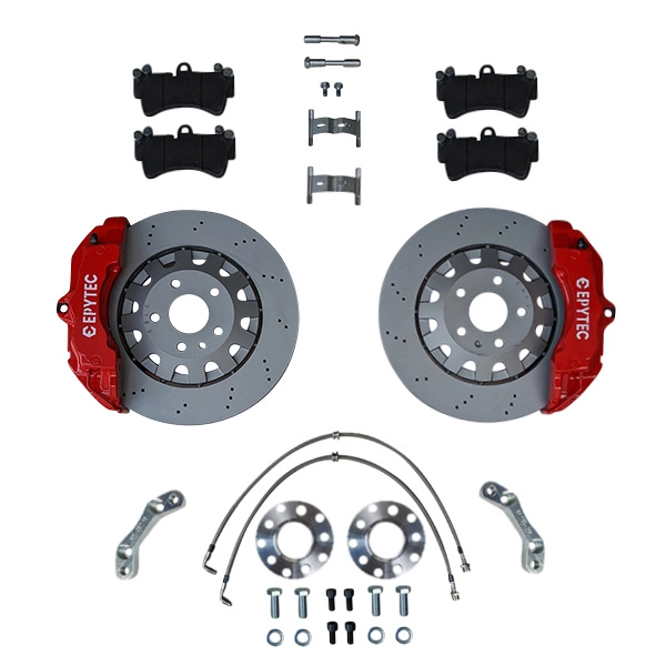 Großes Bremsanlagen KIT VW Golf 4 VW Polo 6r WRC Bora Audi A3 TT TTRS RS3 ZR18 Bremssattel  370x32mm Bremsscheibe - Farbe Bremssattel: Rot mit Epytec Logo
