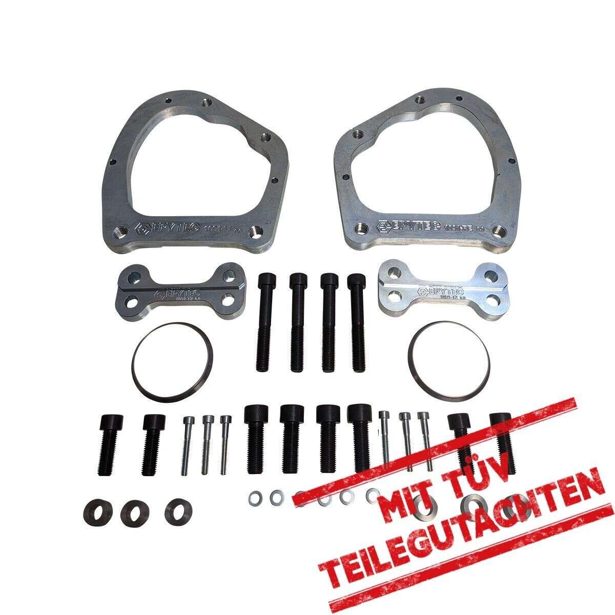 Bremssatteladapter Passat B8 Arteon Skoda Supherb Bremsscheibe 356x22 Audi A6 Porsche Cayenne 4-Kolben Bremssattel mit TÜV Teilegutachten