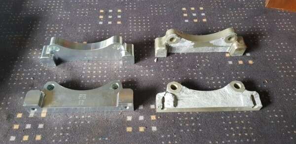 Adaptateur d'étrier de frein réplique pour le système de freinage à 8 pistons de la Porsche Cayenne Gemballa Adaptateur d'étrier de frein réplique pour le système de freinage à 8 pistons de la Porsche Cayenne Gemballa