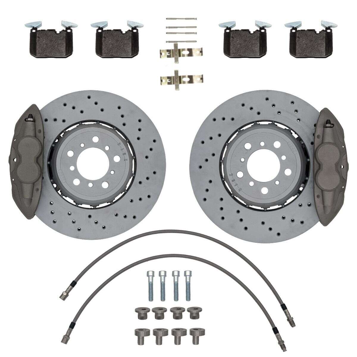 BMW 3er E92 E93 E91 E90 Bremssatteladapter 380x30mm Bremsscheibe BMW M2 M3 4-Kolben BMW F31 M Bremssattel - Farbe Bremssattel:  Blank ohne Farbe
