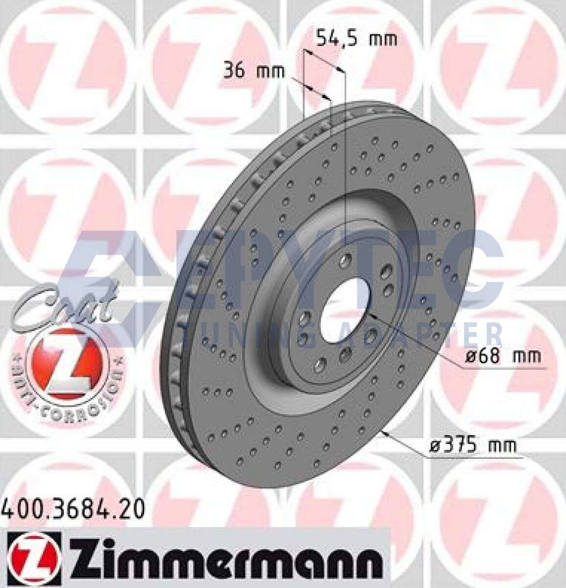 2x Bremsscheiben Zimmermann Sport 375x36mm mit Nabenbohrung 68mm 2x Bremsscheiben Zimmermann Sport 375x36mm mit Nabenbohrung 68mm