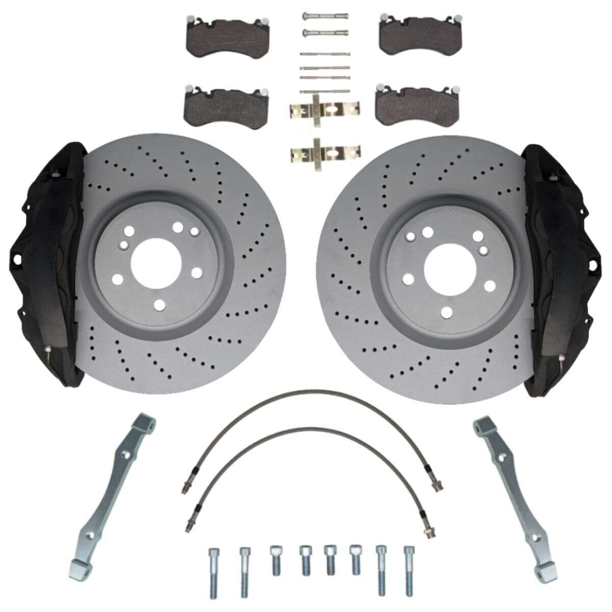 Bremsanlagen KIT Mercedes W639 W447 Vito Viano Mercedes GL 6-Kolben W204 AMG Bremssattel 360x36mm Bremsscheibe - Farbe Bremssattel: Blank ohne Farbe