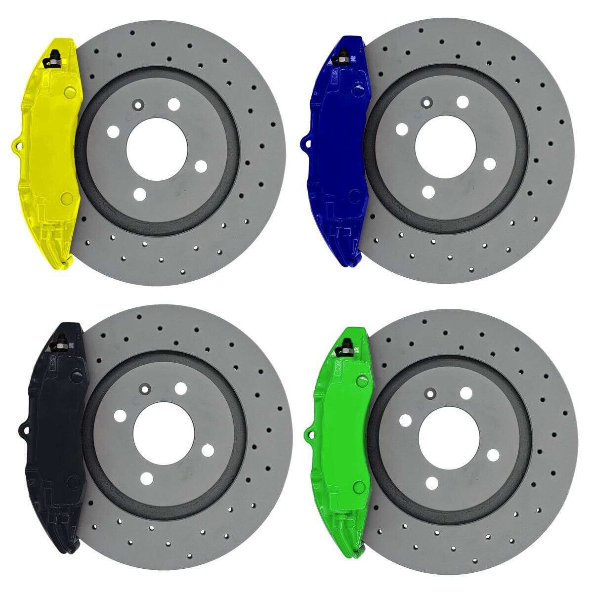 Large brake system KIT rear axle VW Golf Scirocco Corrado G60 VR6 16V Cayenne 4-piston caliper VW Golf 7R handbrake caliper 280x20 brake disc - Colour brake caliper: Painted in desired colour