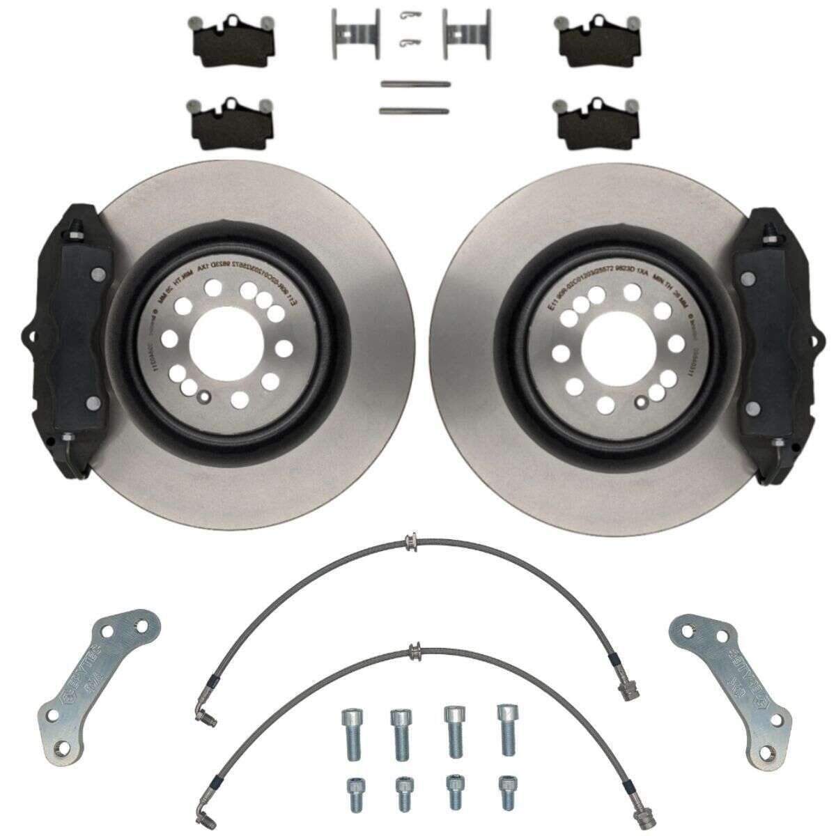 Audi VW TT A3 S3 VW Golf 4 Polo VW Polo 6r WRC Bora Bremssatteladapter 323x28 Bremsscheibe 4-Kolben Porsche Cayenne Bremssattel - Farbe Bremssattel: Blank ohne Farbe Audi VW TT A3 S3 VW Golf 4 Polo VW Polo 6r WRC Bora Bremssatteladapter 323x28 Bremsscheibe 4-Kolben Porsche Cayenne Bremssattel - Farbe Bremssattel: Blank ohne Farbe
