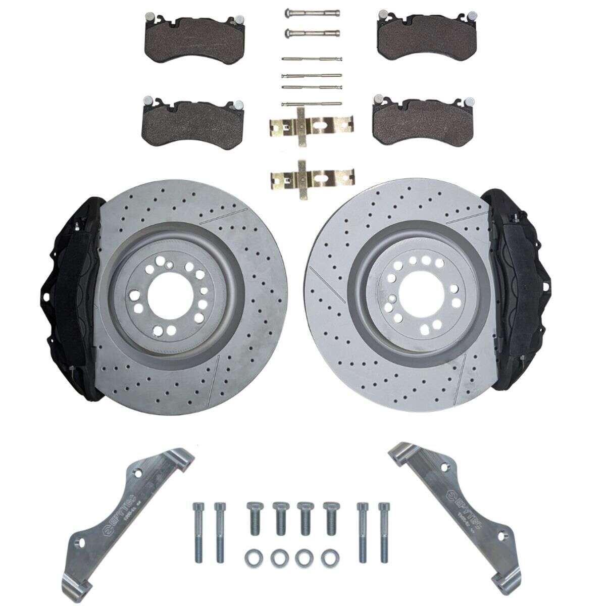 VW Caravelle T7 Bus brake caliper adapter 390x36mm brake disc Mercedes GL 6-piston W204 AMG brake caliper - Caliper color: Bare, unpainted