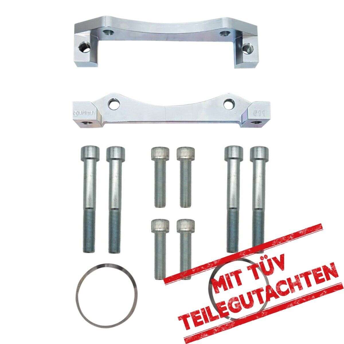 VW Golf 7 8 Seat Leon Audi A3 Cupra Leon Skoda Bremssatteladapter 375x36 Bremsscheibe Mercedes Porsche Panamera Bremssattel mit TÜV Teilegutachten