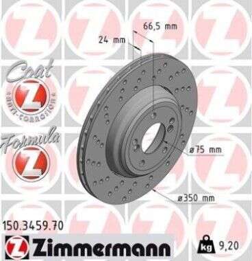 2x  BMW 3er, 1er Bremsscheibe Zimmermann Formula 350x24 BMW E90, BMW E92, BMW E93, BMW E82 150.3459.70