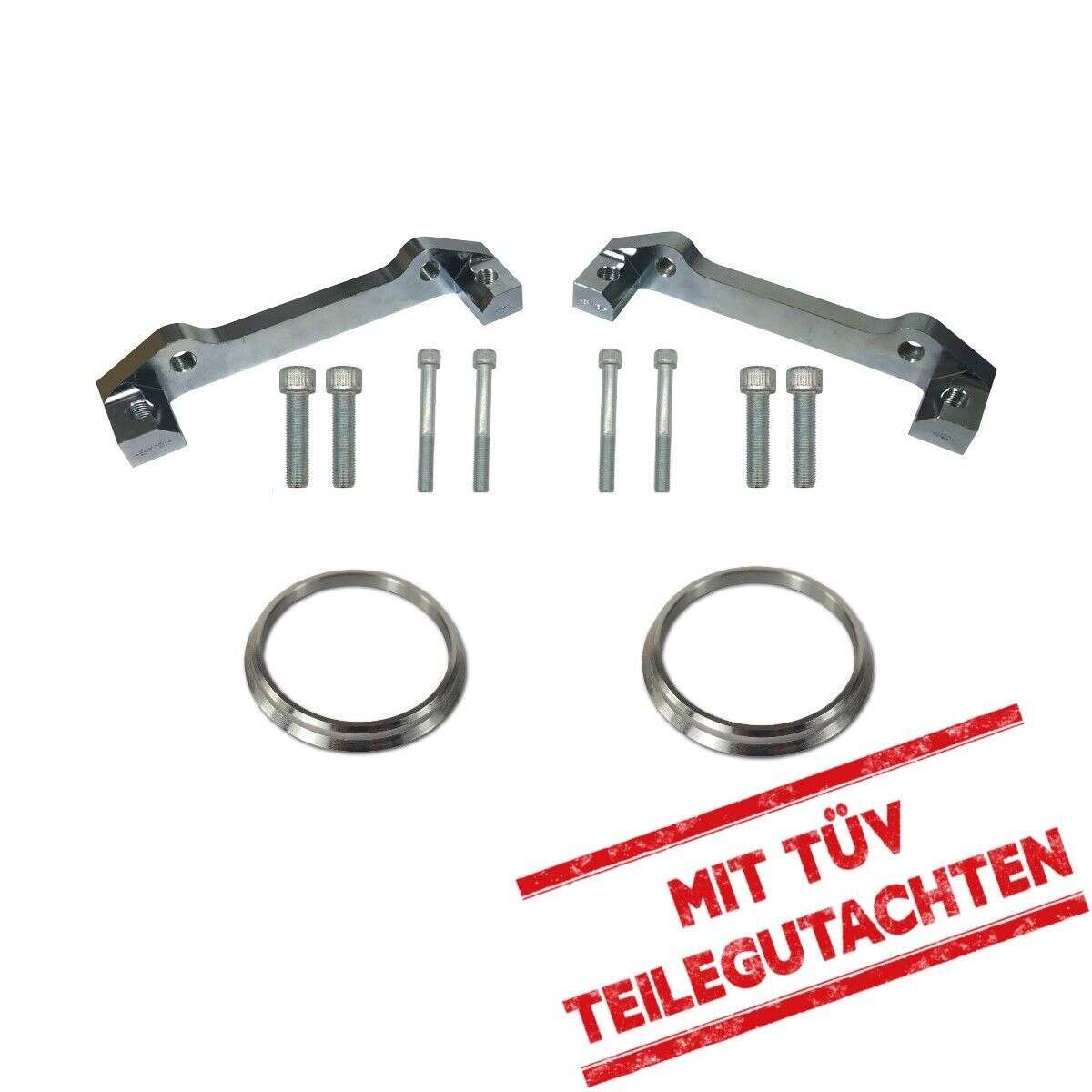 VW Golf 7 8 Seat Leon Audi A3 Cupra Leon Skoda Porsche Panamera Bremsanlage Bremssattel Adapter 375x36 Tuning Adapter mit TÜV Teilegutachten