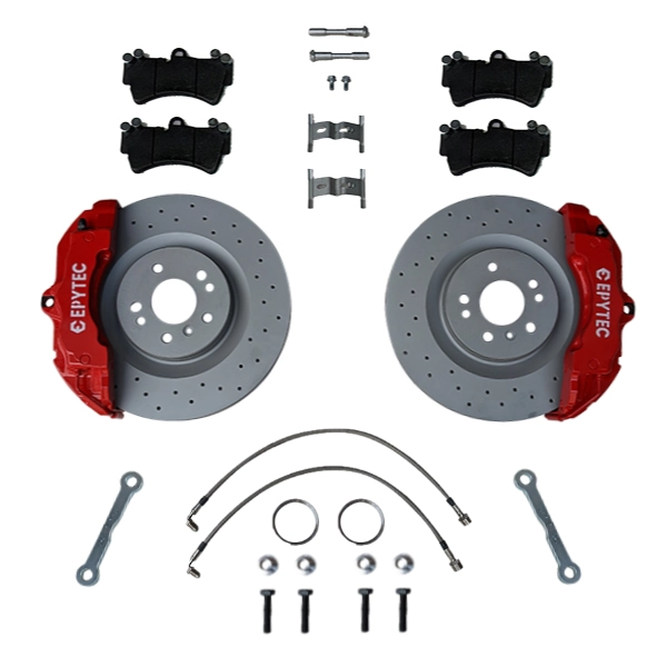 Großes Bremsanlagen KIT Audi 200 20V V8 Audi 100 UFO Federbein ZR18 Bremssattel 350x32mm Bremsscheibe - Farbe Bremssattel: Rot mit Epytec Logo