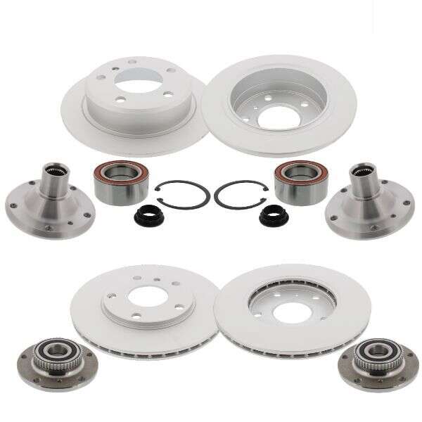 Brakes bolt circle conversion front axle rear axle BMW E30 5x120 260 258mm brake discs wheel bearing
