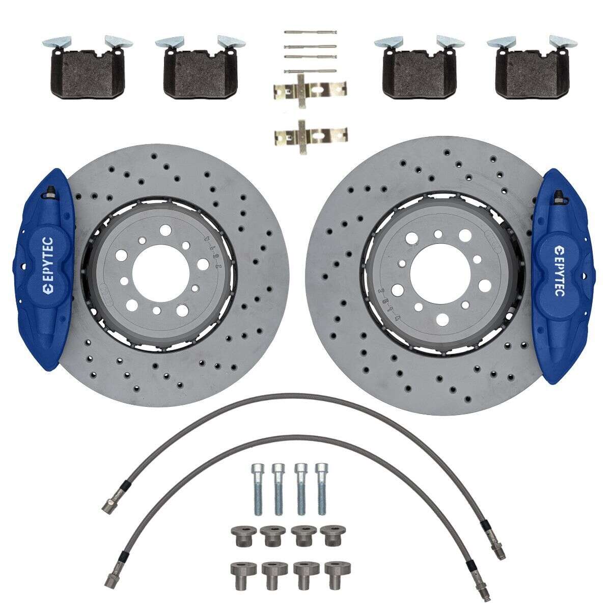BMW 3er E92 E93 E91 E90 Bremssatteladapter 380x30mm Bremsscheibe BMW M2 M3 4-Kolben BMW F31 M Bremssattel - Farbe Bremssattel: Blau mit Epytec Logo