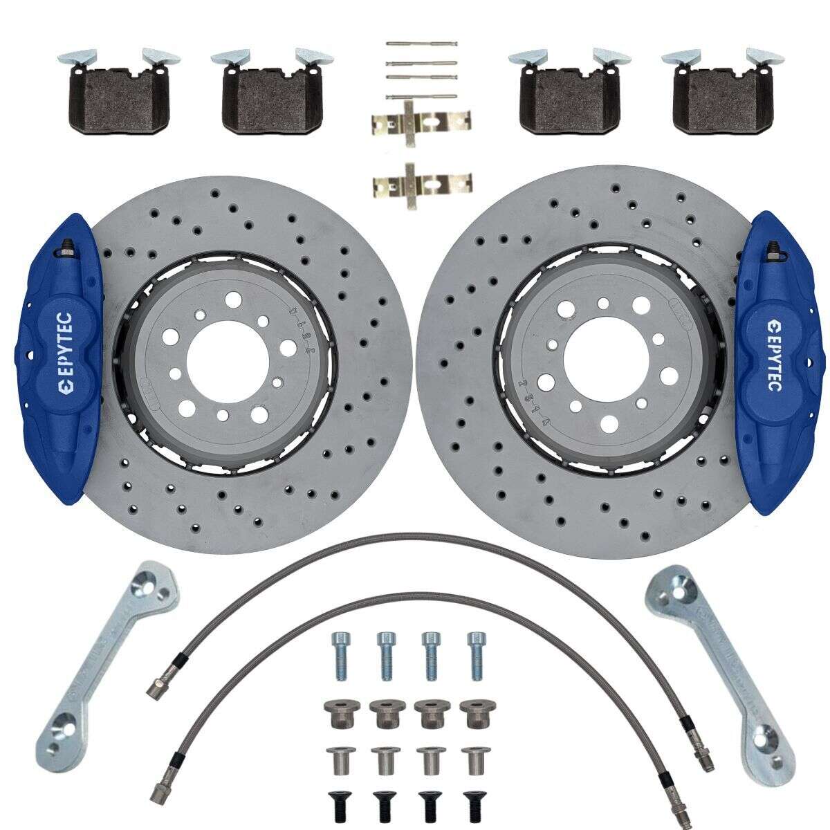 BMW 3 Series E92 E93 E91 M brake caliper adapter 380x30mm brake disc BMW M2 M3 4-piston BMW F31 M brake caliper - caliper color: blue with Epytec logo