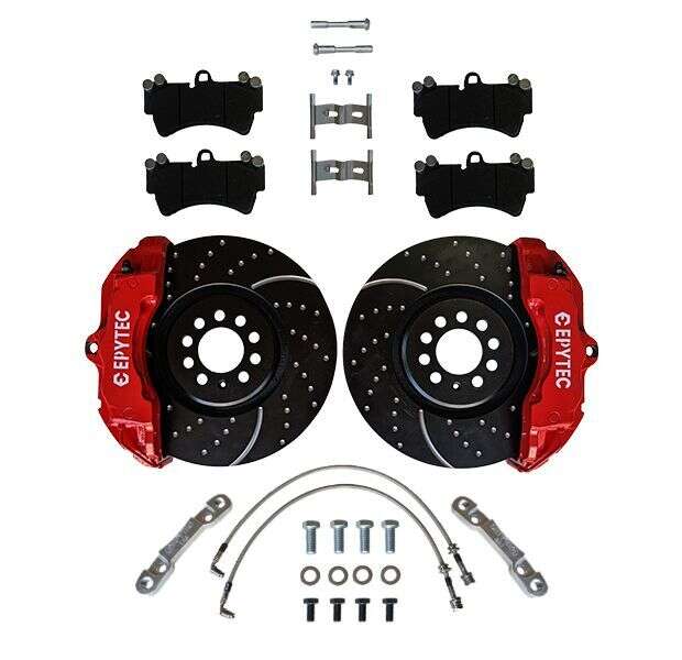 Großes Bremsanlagen KIT Audi TT A3  VW Golf 4 Bora VW Polo 6R WRC ZR18 ZL18 Bremssattel 334x32mm Bremsscheibe - Farbe Bremssattel: Rot mit Epytec Logo Großes Bremsanlagen KIT Audi TT A3  VW Golf 4 Bora VW Polo 6R WRC ZR18 ZL18 Bremssattel 334x32mm Bremsscheibe - Farbe Bremssattel: Rot mit Epytec Logo
