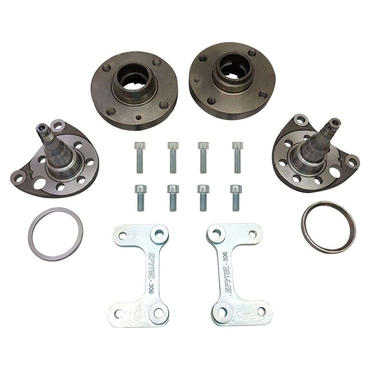 Brake Caliper Adapter Golf MK1 Rear Axle to 310x22 Phaeton Golf MK4 R32 Caliper - Hub 4 Holes