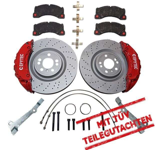 Großes Bremsanlagen KIT VW Golf 5 6  Plus Audi A3 Jetta Seat Leon Altea Porsche Panamera Bremssattel 375x36mm Bremsscheibe mit Teilegutachten - Farbe Bremssattel: Rot mit Epytec Logo Großes Bremsanlagen KIT VW Golf 5 6  Plus Audi A3 Jetta Seat Leon Altea Porsche Panamera Bremssattel 375x36mm Bremsscheibe mit Teilegutachten - Farbe Bremssattel: Rot mit Epytec Logo