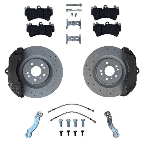 Big Brake systems KIT Audi A4 B5 A6 VW Passat 3BG 3B ZR18 Brake caliper 350x32mm Brake disc - Farbe Bremssattel: Blank ohne Farbe