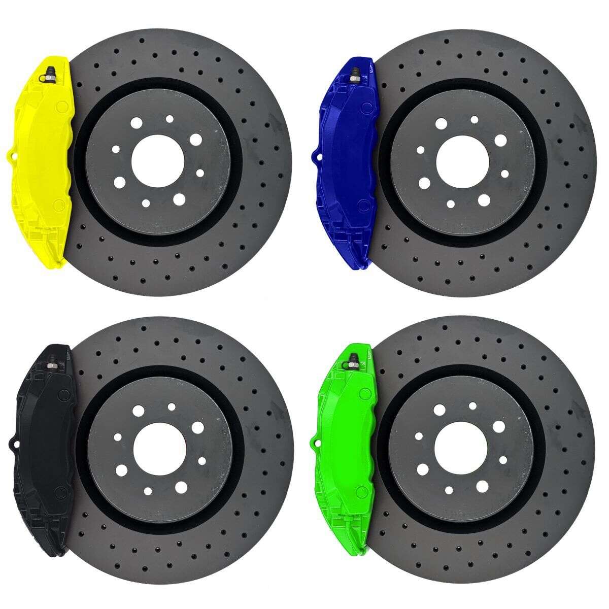 Bremsanlagen KIT VW Golf 1 Caddy Scirocco 4-Kolben Porsche Boxter 996er Bremssättel 305x28mm Bremsscheibe - Farbe Bremssattel: In Wunschfarbe lackiert