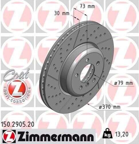 2x BMW 1 F20 F21 3 F30 Touring F31 4 Coupe Convertible 370x30mm brake disc Coat Z 150.2905.20