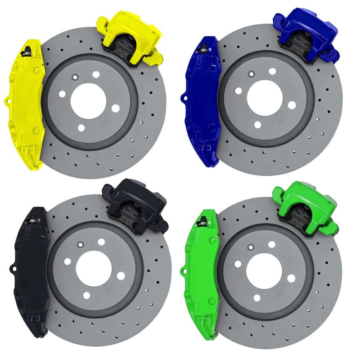 Large brake system KIT rear axle VW Golf Scirocco Corrado G60 Porsche Cayenne 4-piston caliper Golf 4 R32 Audi S3 handbrake caliper 280x22 brake disc - Colour brake caliper: Painted in desired colour