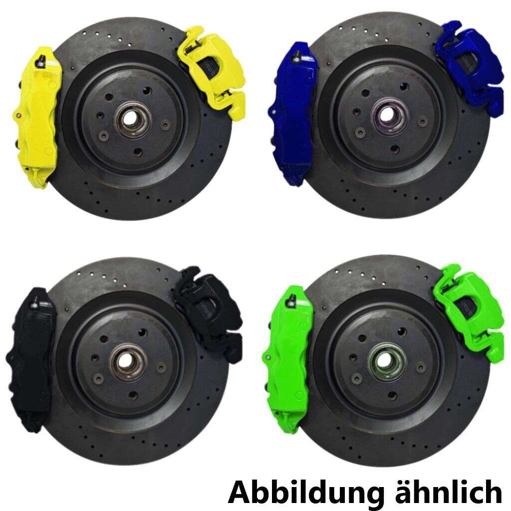 Large Rear Brake System KIT Rear Axle Golf 5 6 Audi A1 A3 Porsche Cayenne 4-Piston Caliper VW Golf 5R 6R Handbrake Caliper 355x22 Ceramic Brake Disc - Caliper Color: Painted in Desired Color