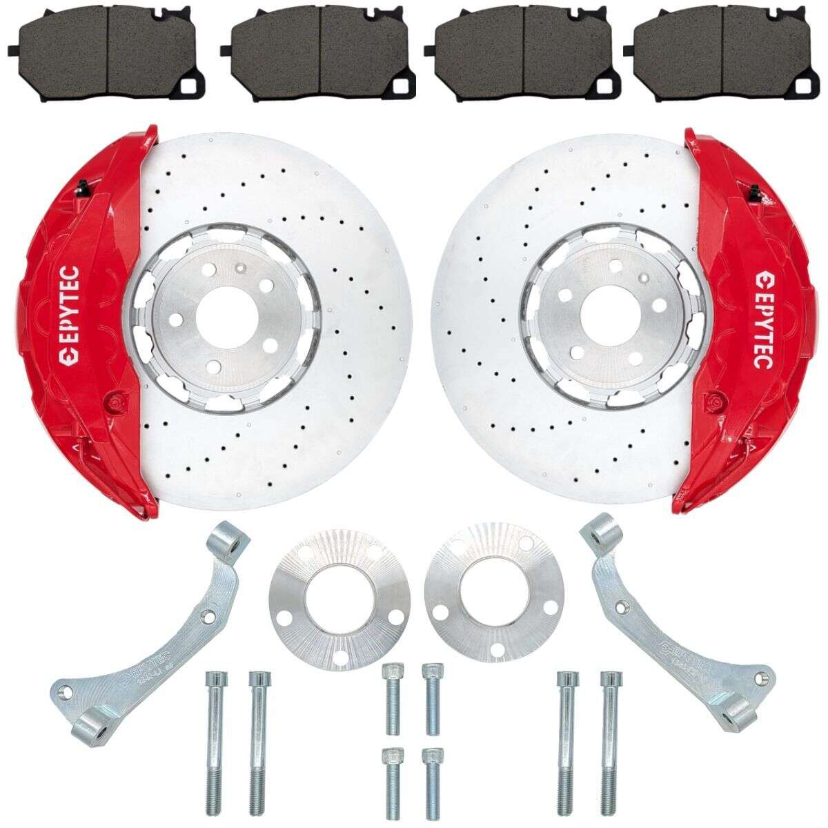 VW Golf 7 8 Audi A3 Seat Leon Brake Caliper Adapter 420x40mm Brake Disc 10-Piston Brake Caliper Audi RS6 RS7 Akebono - Caliper Color: Red with Epytec Logo