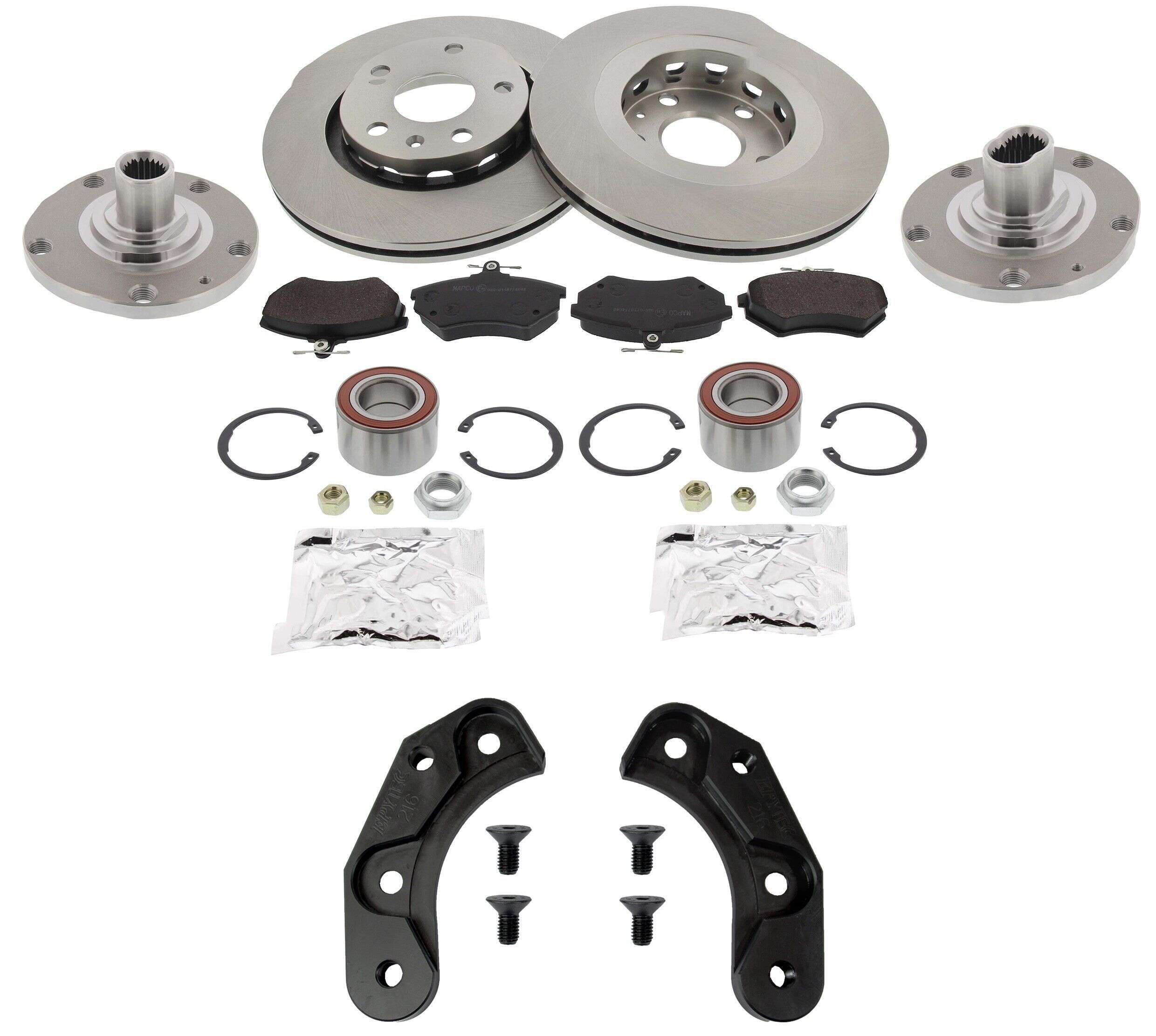 VW Golf 1 Caddy 14D Scirocco Jetta kit conversion frein cercle de trous 5x112 essieu avant G60 
