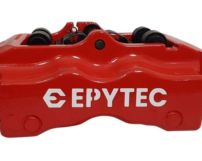 Aufkleber Logo EPYTEC Weiß für Vorderachs Bremssattel 4-Kolben 6-Kolben 90x13mm