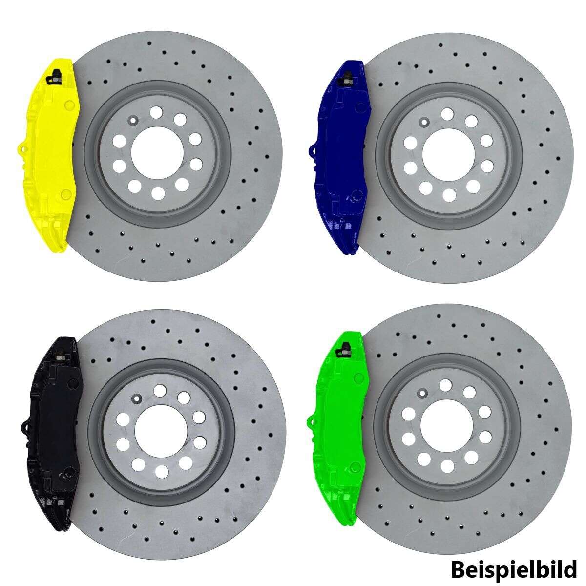 Brake system KIT Golf 2 3 Passat 35i Jetta Porsche Cayenne 4 piston brake caliper 323x28mm brake disc Cupra R - Colour brake caliper: Painted in desired colour