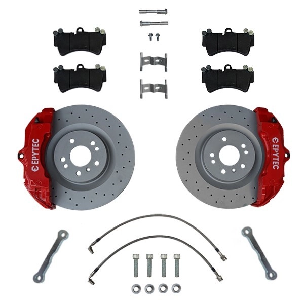 Großes Bremsanlagen KIT Audi A6 S6 C4 Audi 100 HP2 Federbein ZR18Bremssattel 350x32mm Bremsscheibe - Farbe Bremssattel: Rot mit Epytec Logo Großes Bremsanlagen KIT Audi A6 S6 C4 Audi 100 HP2 Federbein ZR18Bremssattel 350x32mm Bremsscheibe - Farbe Bremssattel: Rot mit Epytec Logo