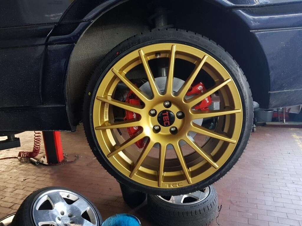 Complete Kit Rear Golf MK3 Porsche + S3  5-hole  Brake Caliper Adapter Hub Adapter Rear Axle 5x100 + S3 R32