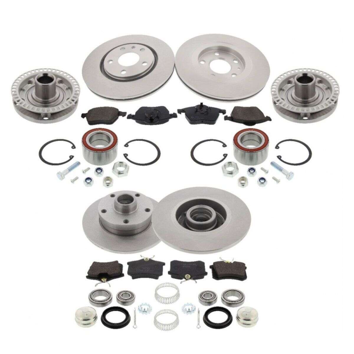 Bremsen Lochkreis Umbausatz Vorder-und Hinterachse auf 5x112 VW Golf III Passat VR6