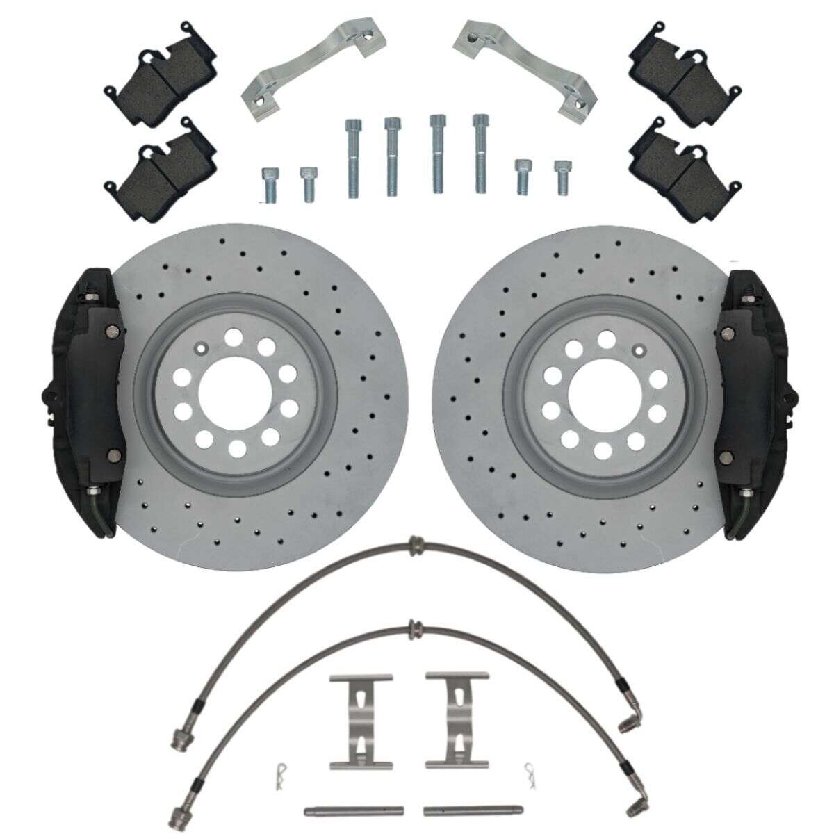 Brake system KIT VW Golf Corrado Passat 2 3 G60 4-piston Porsche 996 brake caliper 312x25mm brake disc - Colour brake caliper: blank without colour