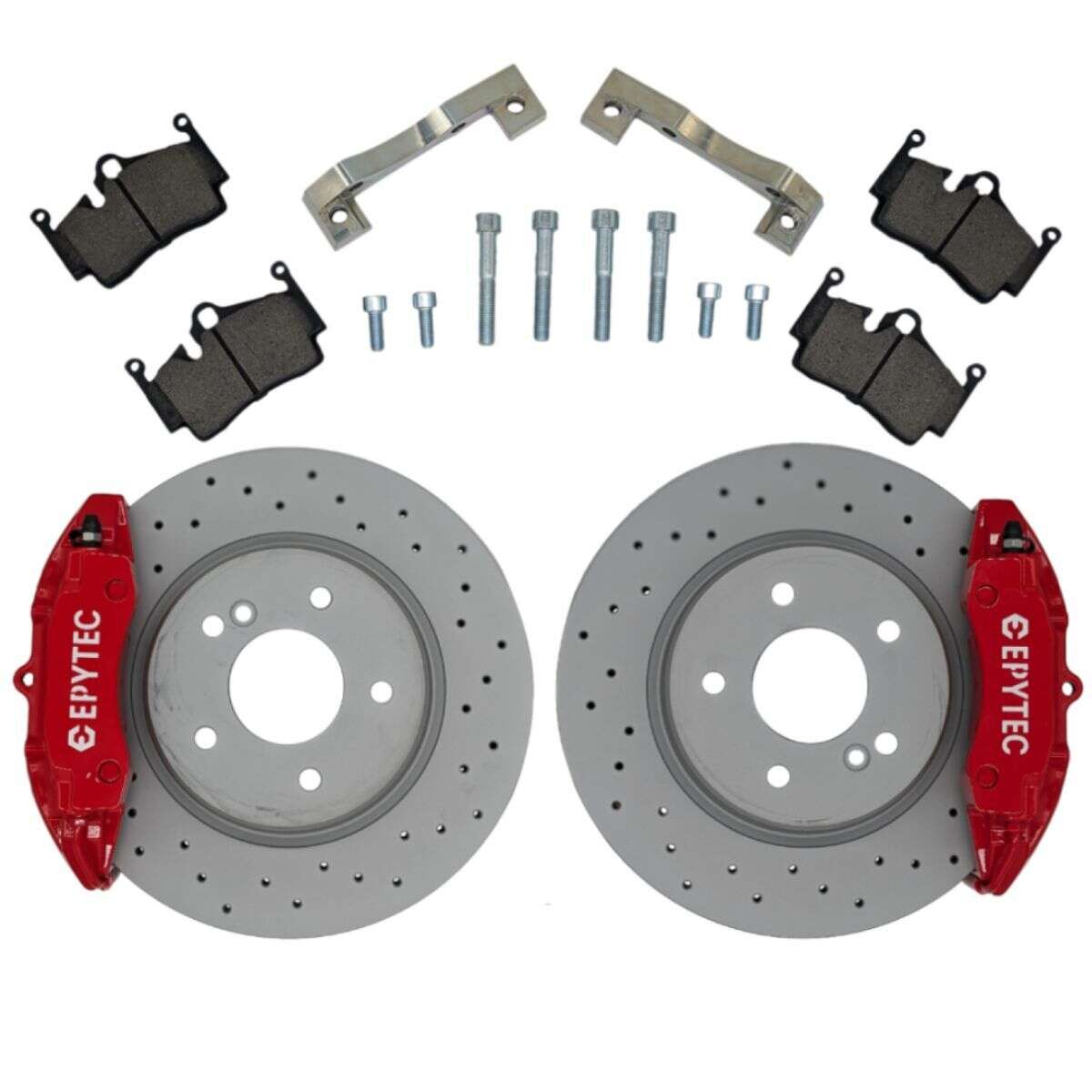 Grand KIT de freinage essieu arrière Mercedes E classe W124 W201 W202 W208 R170 Porsche 996 4 pistons étriers de frein essieu arrière avec support de l'Audi S3 8L 300x22 disque de frein - Couleur étrier de frein : rouge avec logo Epytec Grand KIT de freinage essieu arrière Mercedes E classe W124 W201 W202 W208 R170 Porsche 996 4 pistons étriers de frein essieu arrière avec support de l'Audi S3 8L 300x22 disque de frein - Couleur étrier de frein : rouge avec logo Epytec