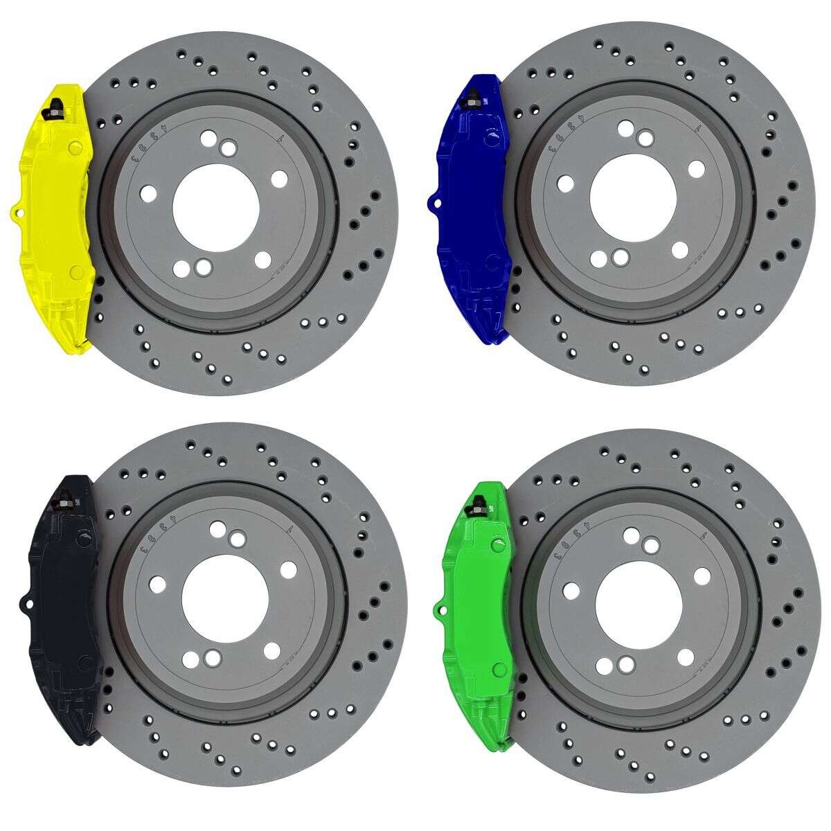 Large brake system KIT rear axle BMW E46 316 328i 4 piston Porsche 986 brake caliper 328x20 brake disc - Colour brake caliper: Painted in desired colour