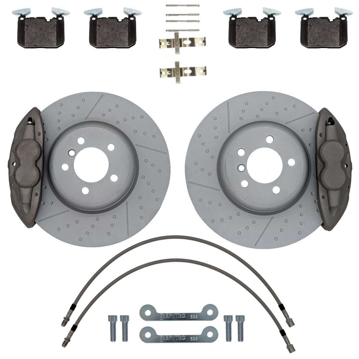 BMW E24 E28 E31 E32 E34 Bremssatteladapter 340x30mm Bremsscheibe BMW F21 F30 F32 4-Kolben BMW F31 M Bremssattel - Farbe Bremssattel: Blank ohne Farbe