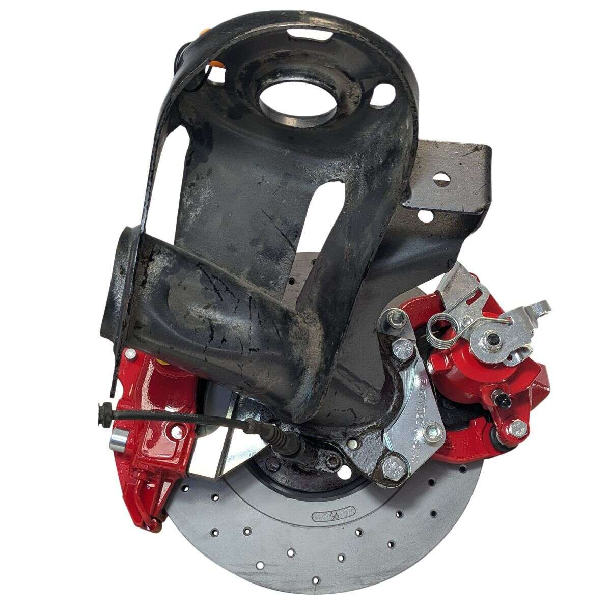 Großes Bremsanlagen KIT Hinterachse VW Golf 4 VW Polo 6R WRC Bora 1,8T Audi A3 Porsche 4-Kolben Sattel Golf 4 R32 Audi S3 Bremssattel Hinterachse Handbremssattel 280x22 Bremsscheibe