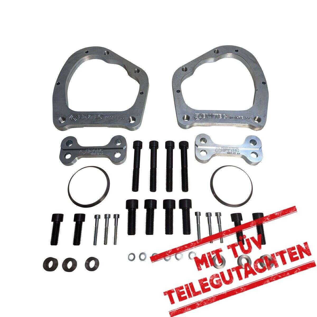 Bremssatteladapter Golf 7R Audi A3 8V Bremsscheibe 356x22 Audi A6 Porsche Cayenne 4-Kolben Bremssattel mit TÜV Teilegutachten