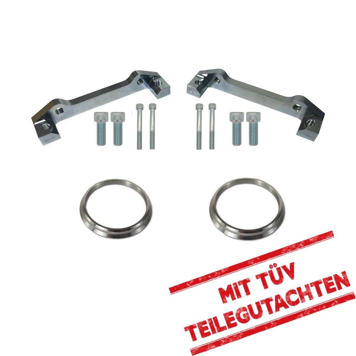VW Golf 5 6  Plus Audi A3 Jetta Seat Leon Altea Porsche Panamera Bremsanlage Bremssattel Adapter 375x36 Tuning Adapter mit TÜV Teilegutachten