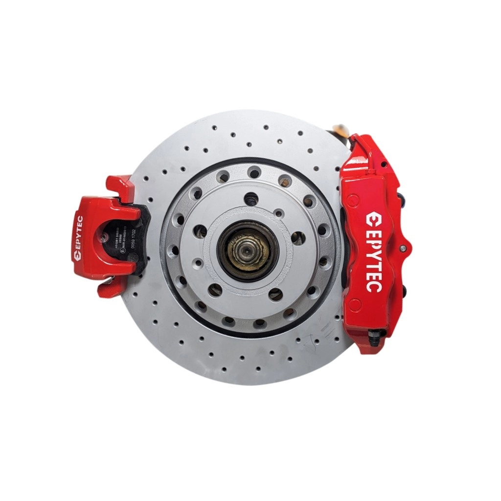 Großes Bremsanlagen KIT Hinterachse VW Polo WRC Audi A1 A2 Seat Ibiza Porsche Cayenne 4-Kolben Sattel VW Golf 4R Handbremssattel 310x22 Bremsscheibe