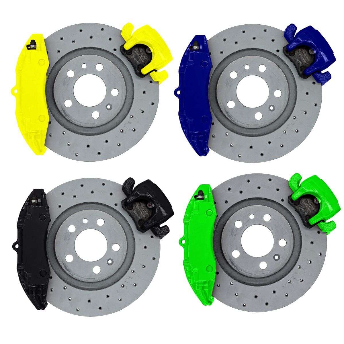 Large brake system KIT rear axle Seat Ibiza 6L VW Polo 9N Audi A1 Porsche Cayenne 4-piston caliper VW Golf 7R handbrake caliper 280x22 brake disc - Colour brake caliper: Painted in colour of choice