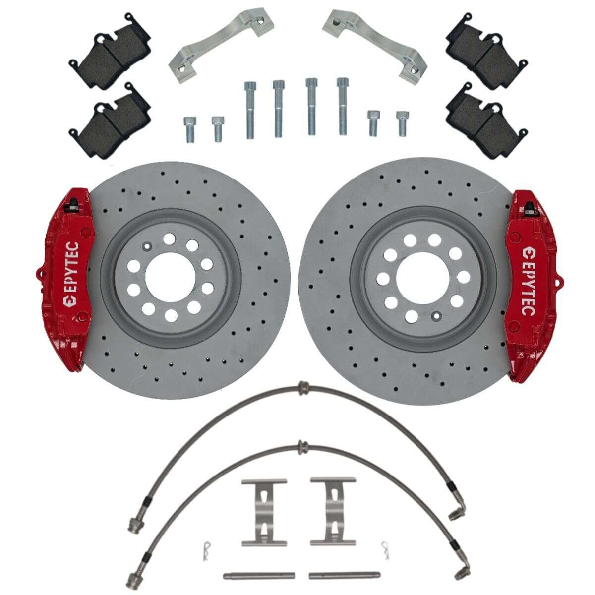 Systèmes de freinage KIT VW Golf Corrado Passat 2 3 G60 4 pistons Porsche 996 étrier de frein 312x25mm disque de frein - Couleur étrier de frein : rouge avec logo Epytec Systèmes de freinage KIT VW Golf Corrado Passat 2 3 G60 4 pistons Porsche 996 étrier de frein 312x25mm disque de frein - Couleur étrier de frein : rouge avec logo Epytec