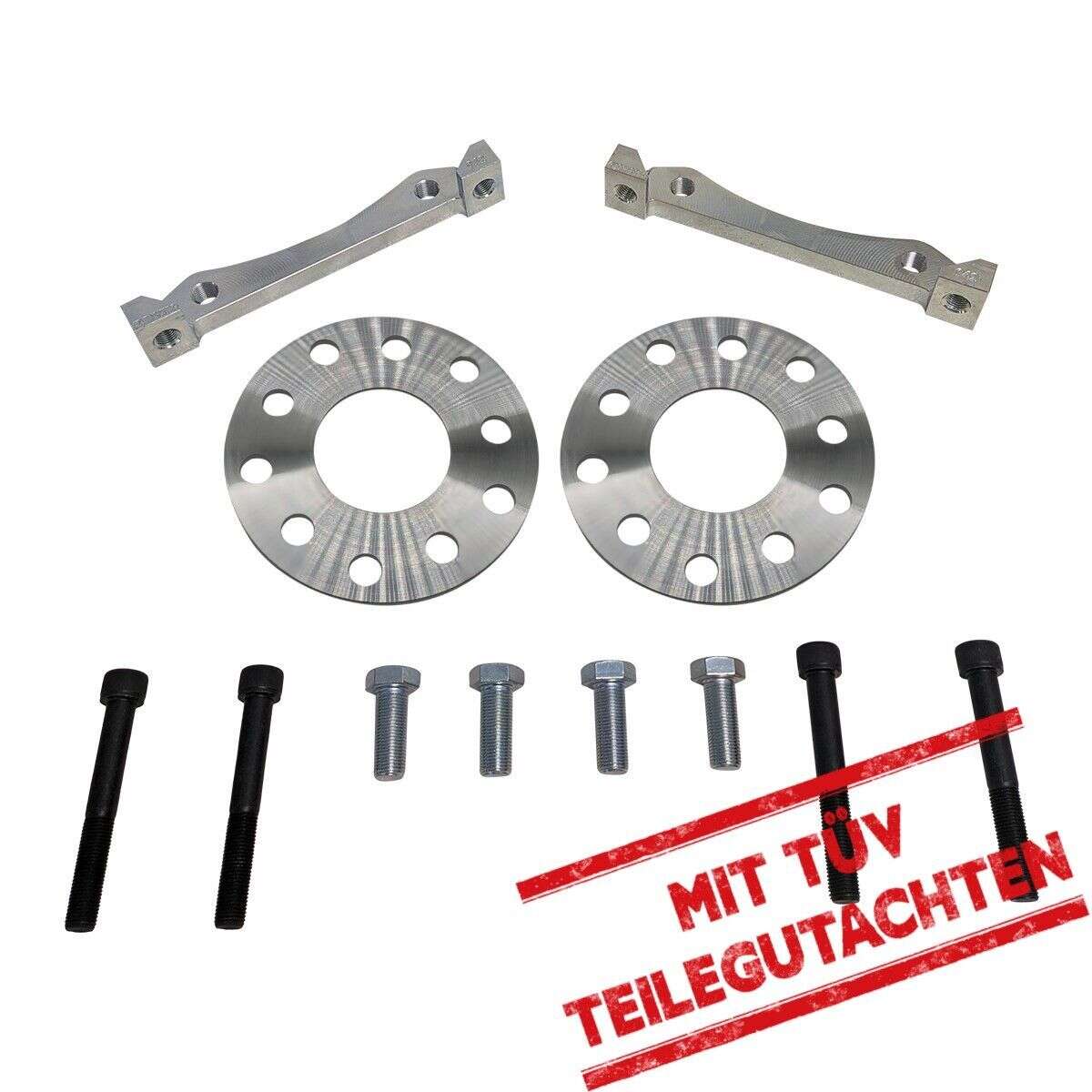 Bremssatteladapter VW T5 T6 Porsche Panamera 87mm Mercedes Benz Bremsscheibe 375x36 Vorderachse mit TÜV Teilegutachten