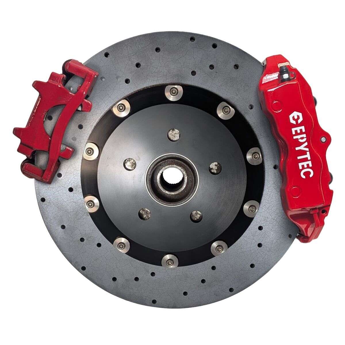 Großes Bremsanlagen KIT Hinterachse Golf 7 Golf 8 Audi A3 8V Porsche Cayenne 4-Kolben Sattel VW Golf 7R Handbremssattel 355x22 Keramik Bremsscheibe