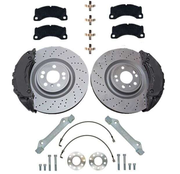 Big Brake system KIT VW Passat Audi A4 S4 B5 Audi A6 Skoda Porsche Panamera brake caliper 375x36mm brake disk - Farbe Bremssattel: Blank ohne Farbe