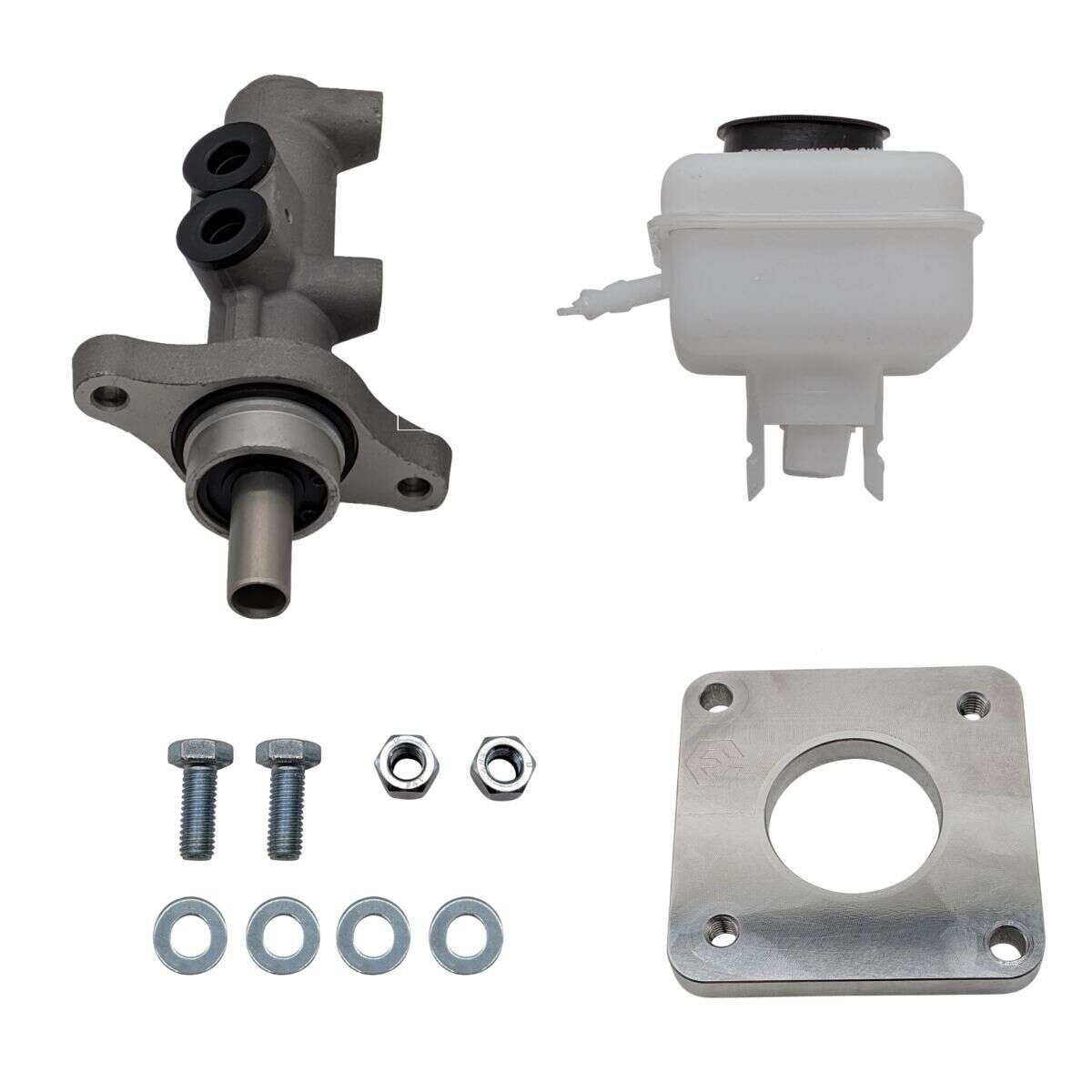 VW Golf 4 Audi A3 Adapter Umbau Hauptbremszylinder 27mm Porsche Cayenne Touareg Big Brake - Mit Hauptbremszylinder und Behälter: Ja