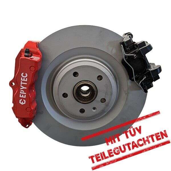 Großes Bremsanlagen KIT Hinterachse Audi TT VW Tiguan Porsche Cayenne 4-Kolben Sattel Audi TT Handbremssattel 356x22 Bremsscheibe mit Teilegutachten