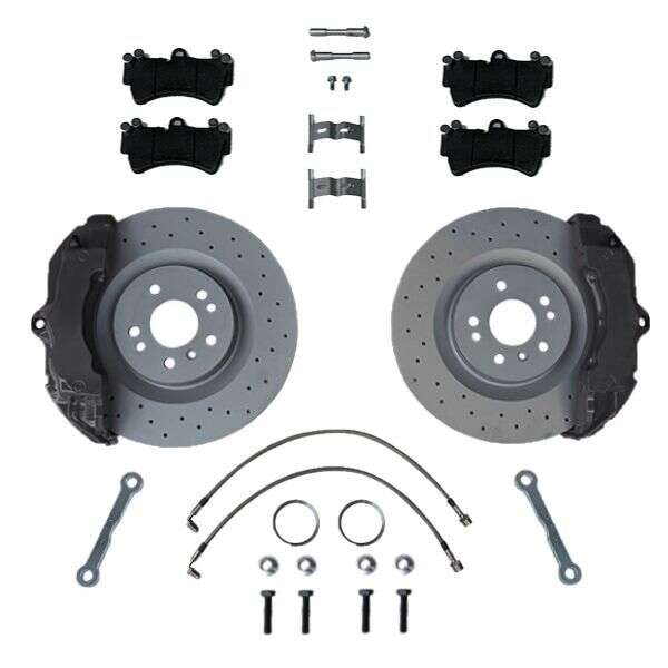 Großes Bremsanlagen KIT Audi 200 20V V8 Audi 100 UFO Federbein ZR18 Bremssattel 350x32mm Bremsscheibe - Farbe Bremssattel: Blank ohne Farbe