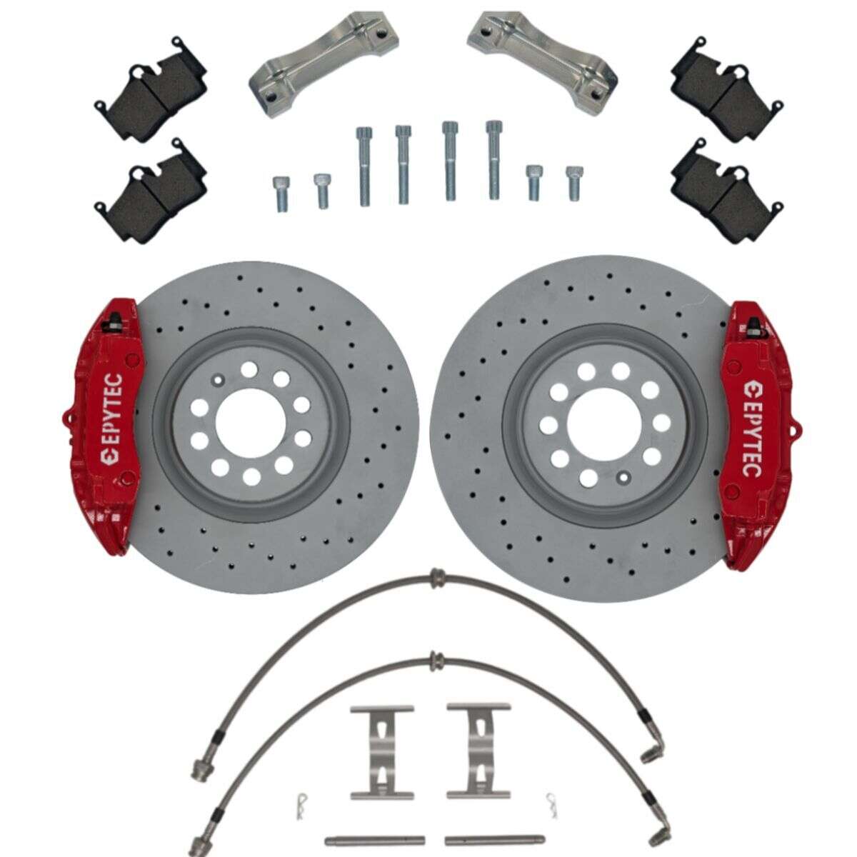 Brake system KIT Golf 3 Passat 35i Corrado VR6 4-piston Porsche 996 brake caliper 312x25mm brake disc - Colour brake caliper: red with Epytec logo Brake system KIT Golf 3 Passat 35i Corrado VR6 4-piston Porsche 996 brake caliper 312x25mm brake disc - Colour brake caliper: red with Epytec logo