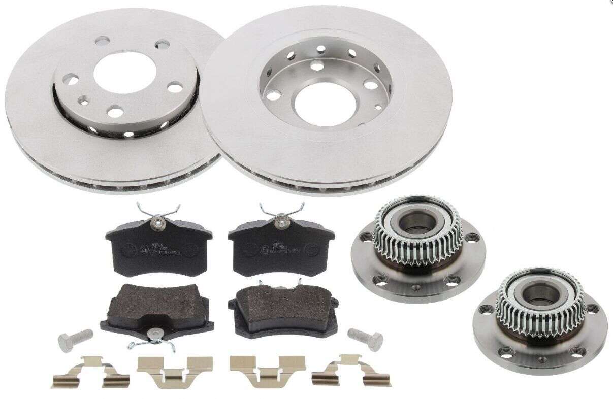 VW Golf MK4 Bora New Beetle Audi A3 8L TT 8N Conversion Kit Rear Axle 5x112 Wheel Hub 256x22mm Brake Disc Brake Pads
